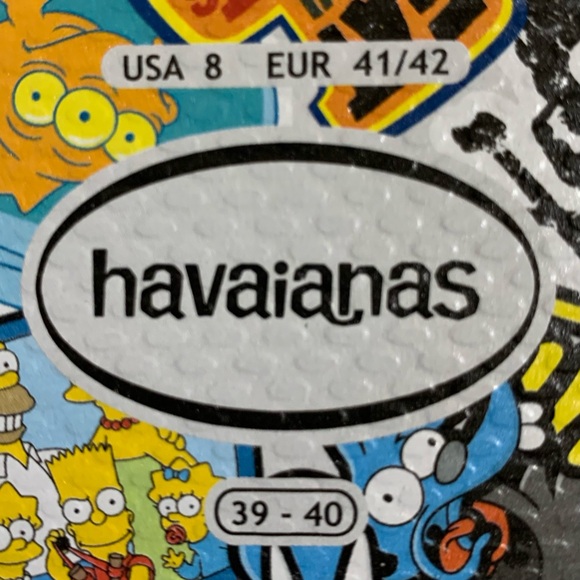 Havaianas The Simpsons Flip Flop Sandals-Size 8 NWT - Picture 9 of 10